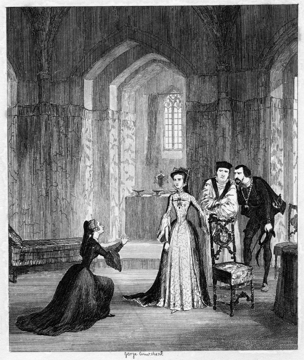 Lady Jane Grey implorant la reine Mary d