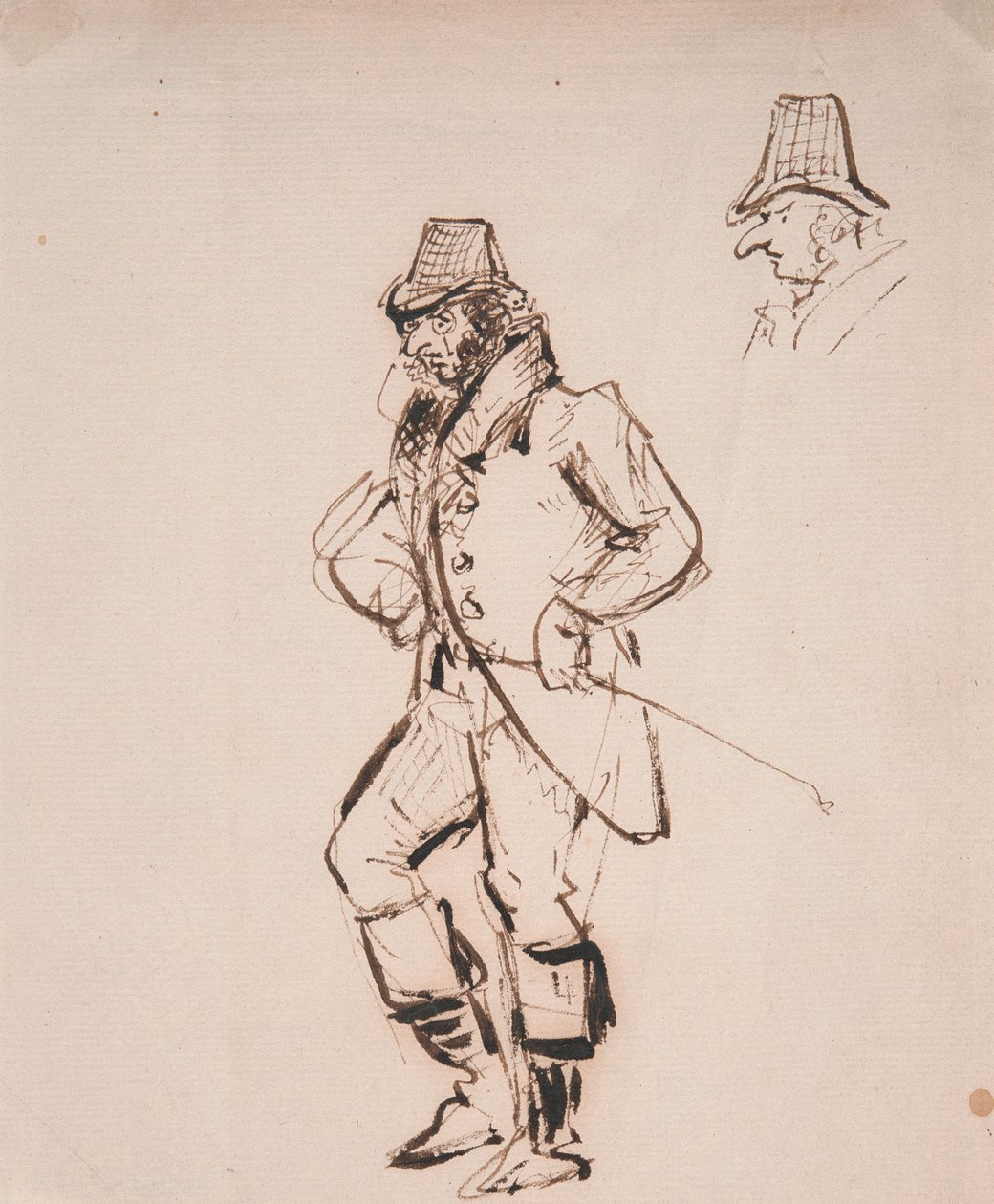Un homme avec une cravache - George Cruikshank