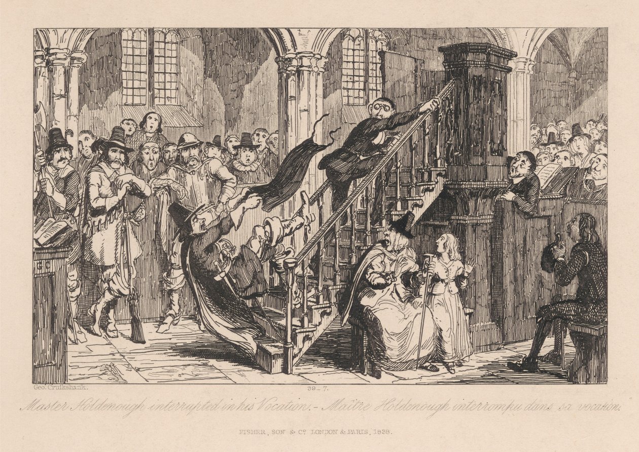 Maître Holdenough interrompu dans sa vocation - George Cruikshank