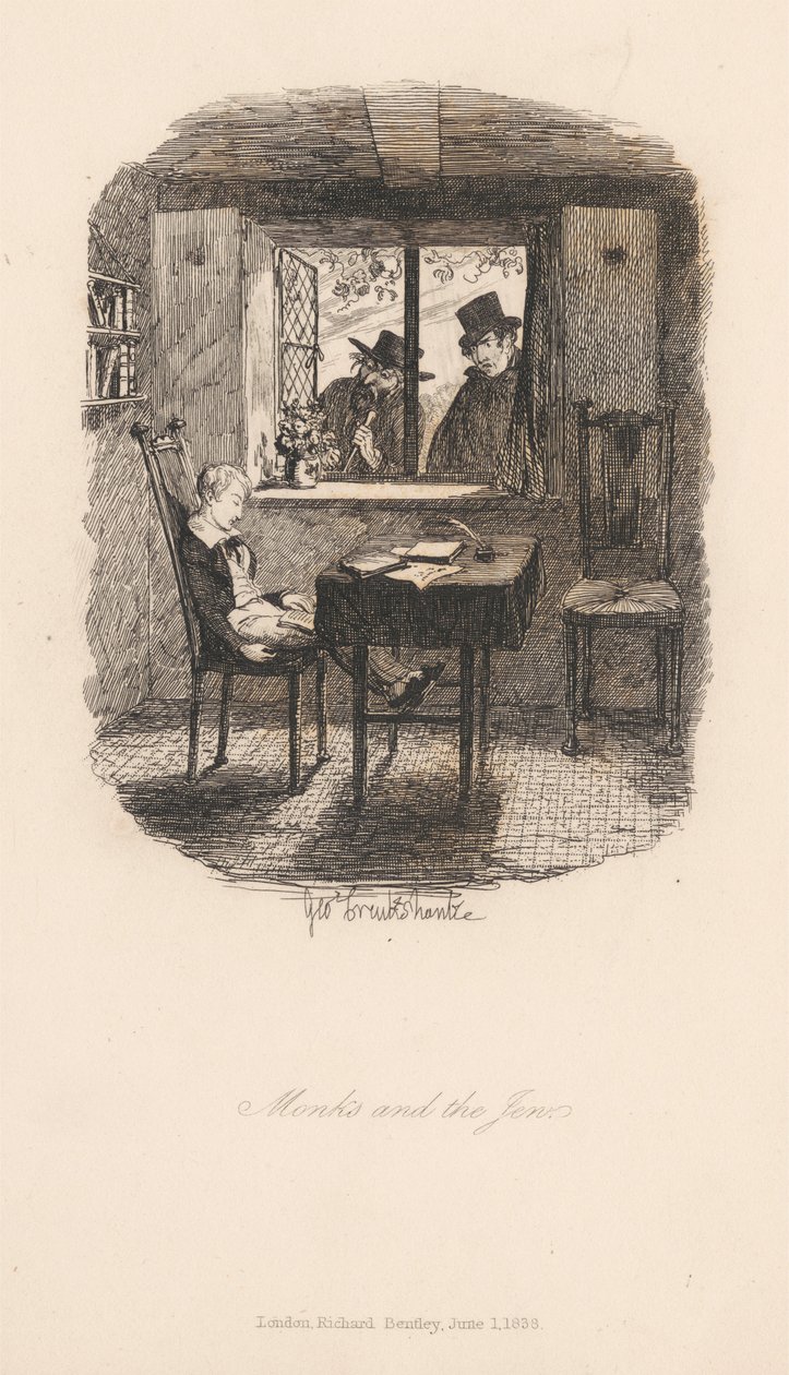 Moines et le juif - George Cruikshank