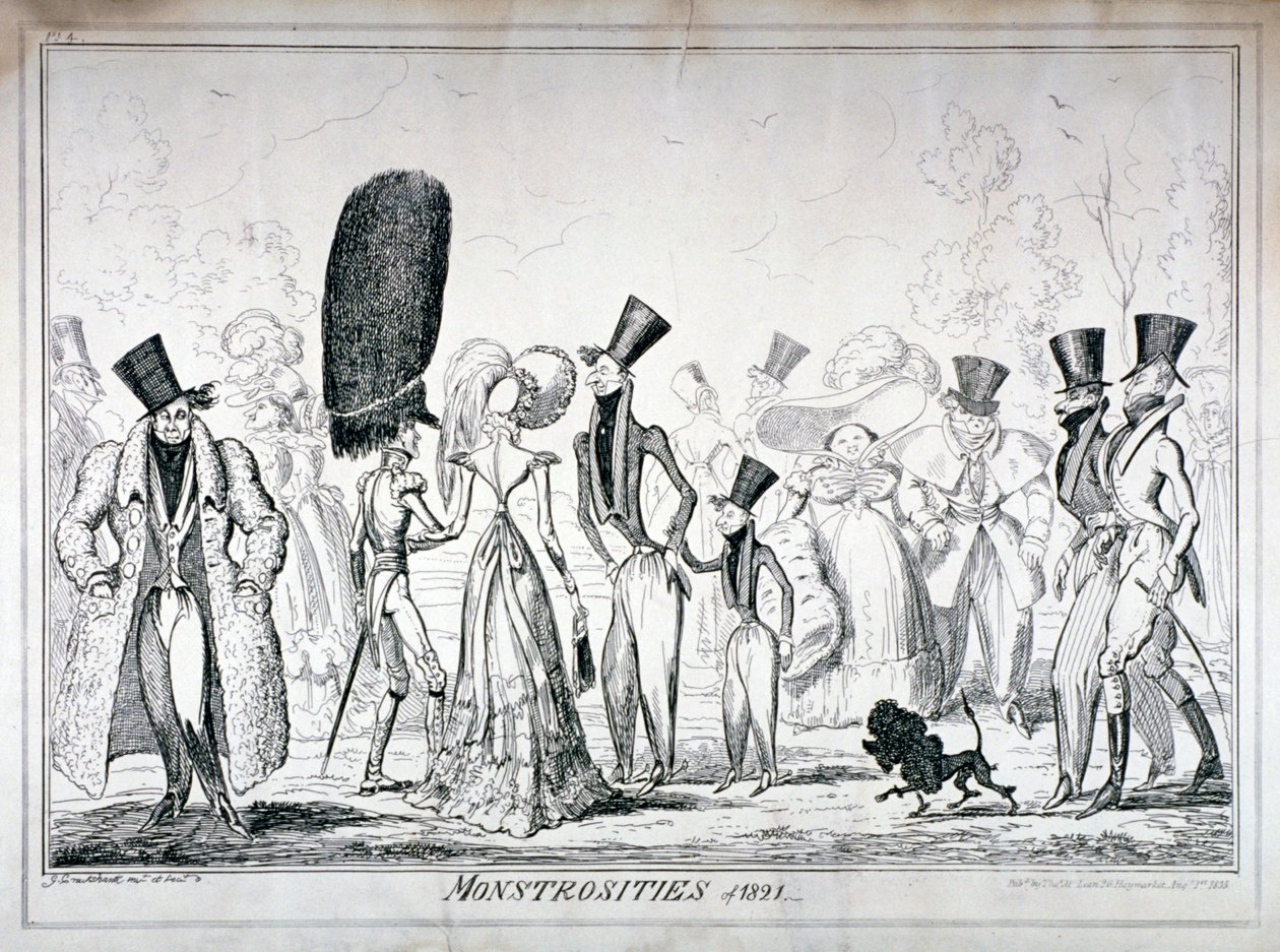 Monstruosités de 1821, 1835 - George Cruikshank