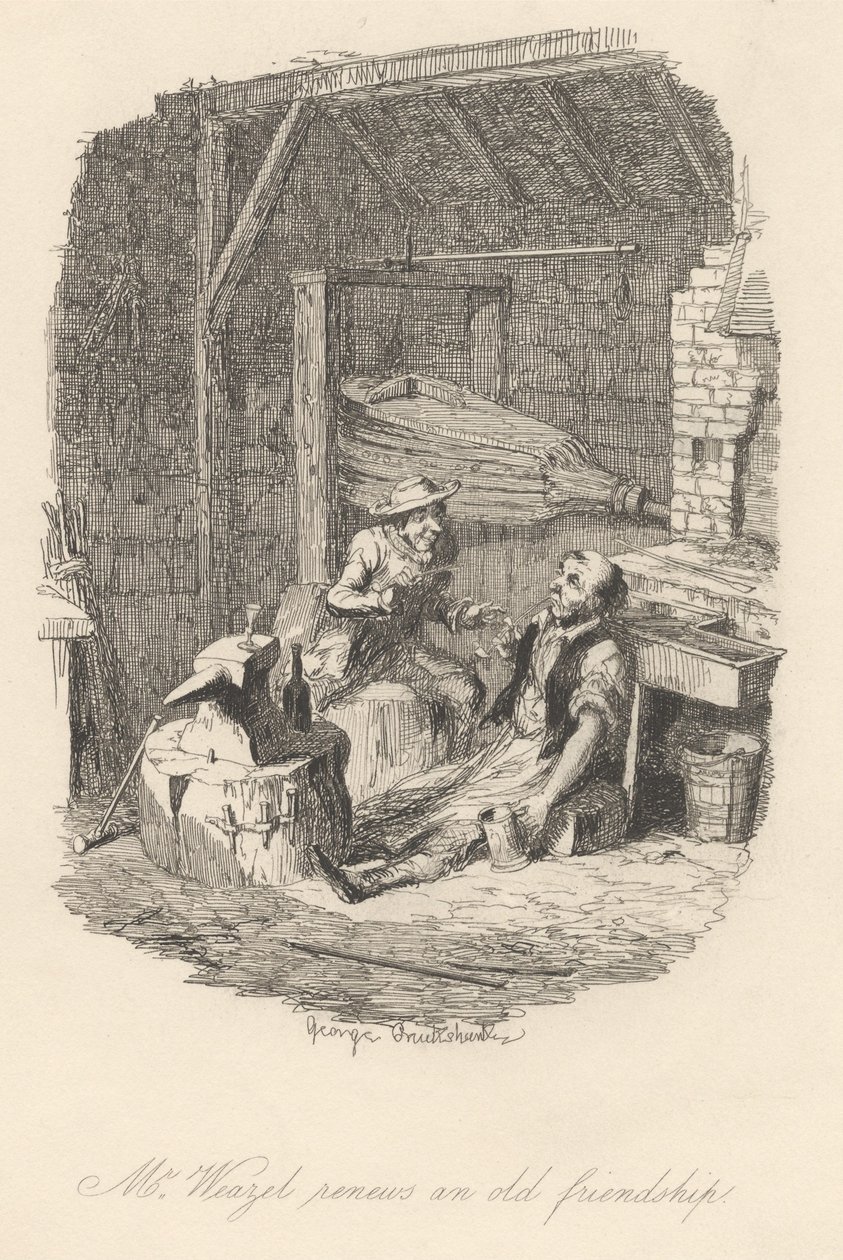 M. Weazel renoue avec un vieil ami - George Cruikshank