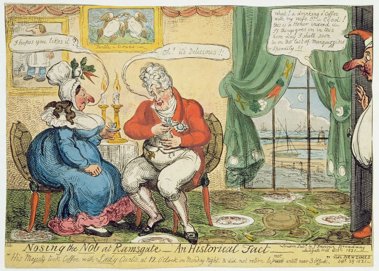 Nosing the Nob à Ramsgate, 1821 - George Cruikshank