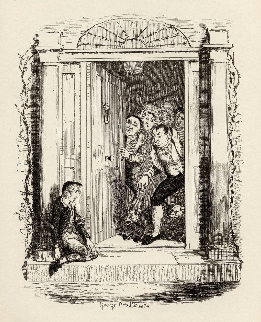 Oliver Twist à la porte de Mme Maylie, de 