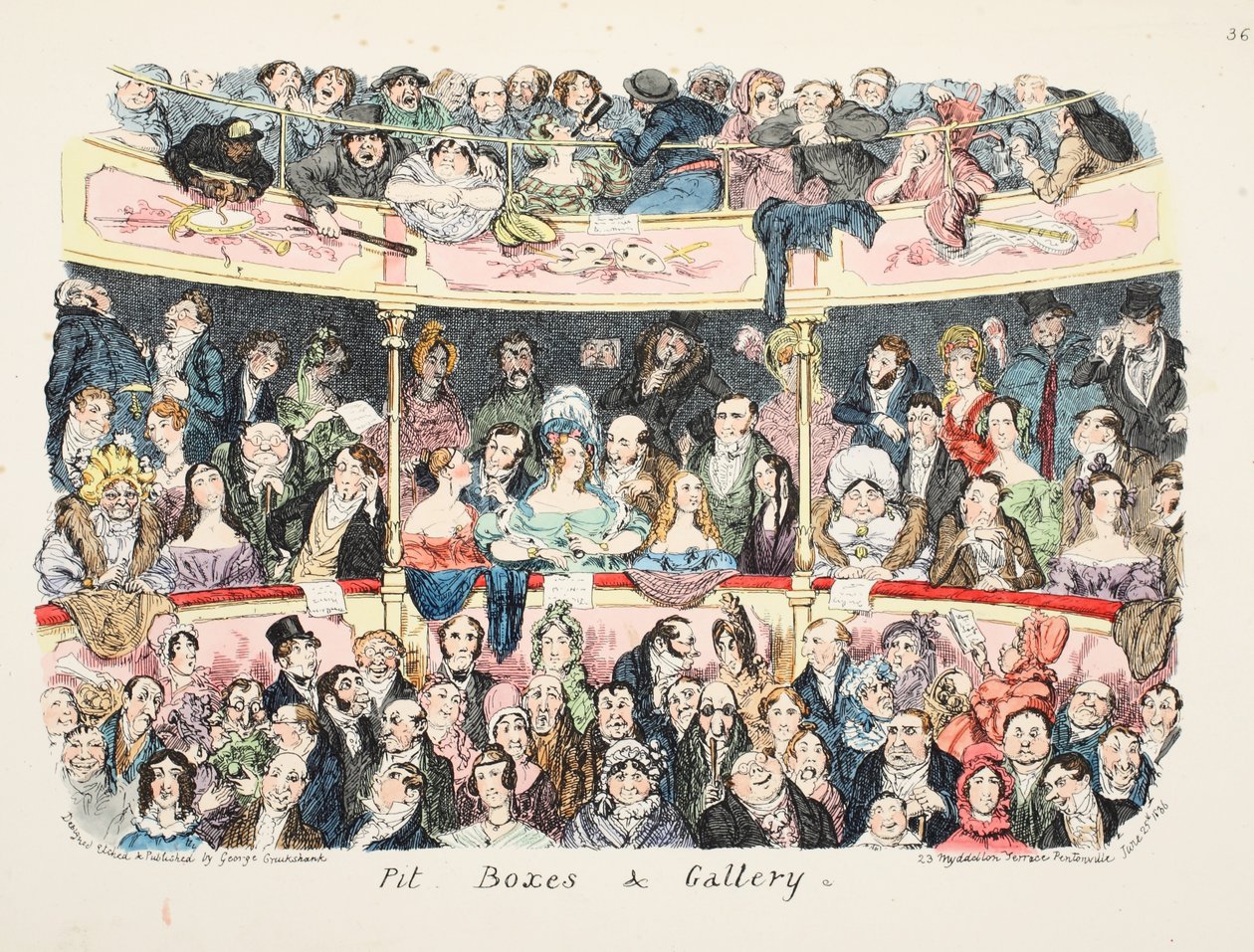 Fosses et galerie, pub. 1836 - George Cruikshank