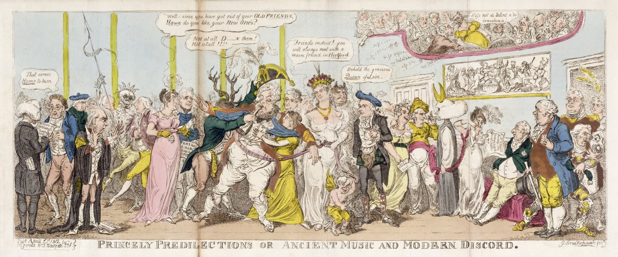 Prédilections princières ou, Musique ancienne et discorde moderne - George Cruikshank
