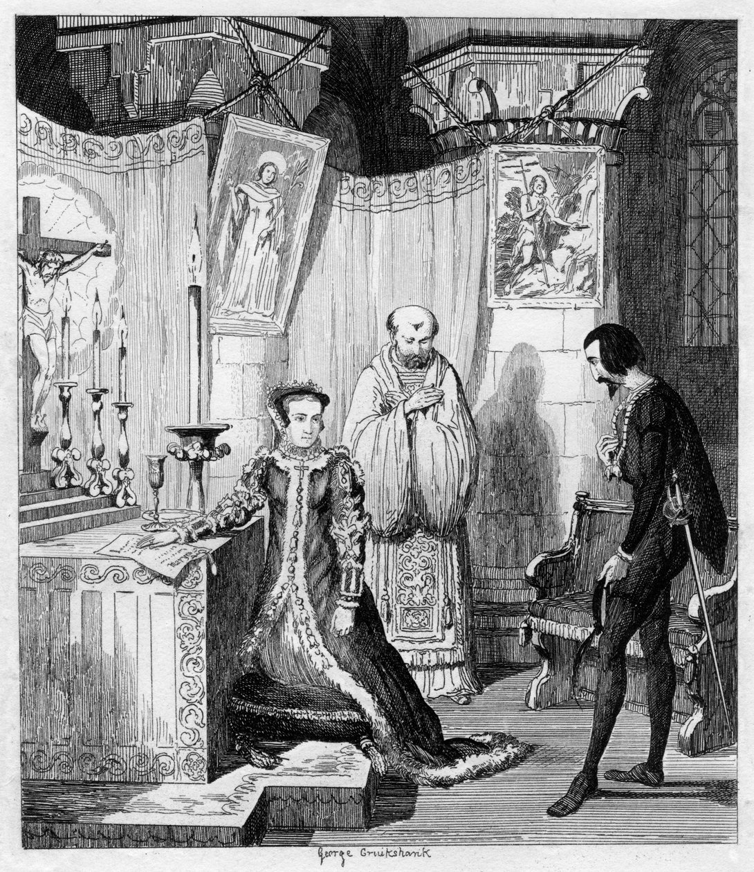 La reine Marie se fiançant à Philippe d