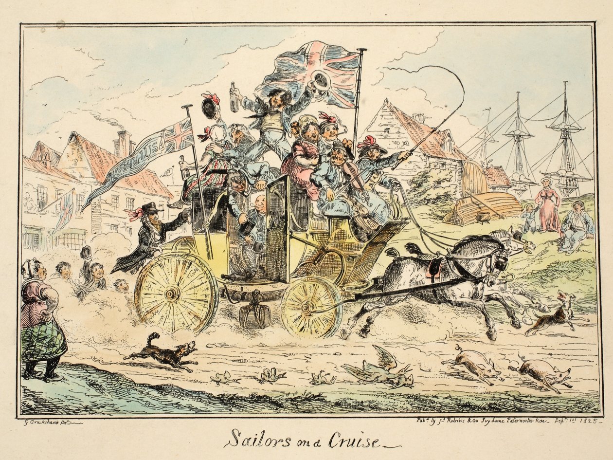 Marins en croisière, de Greenwich Hospital, une série de croquis navals, descriptifs de la vie d