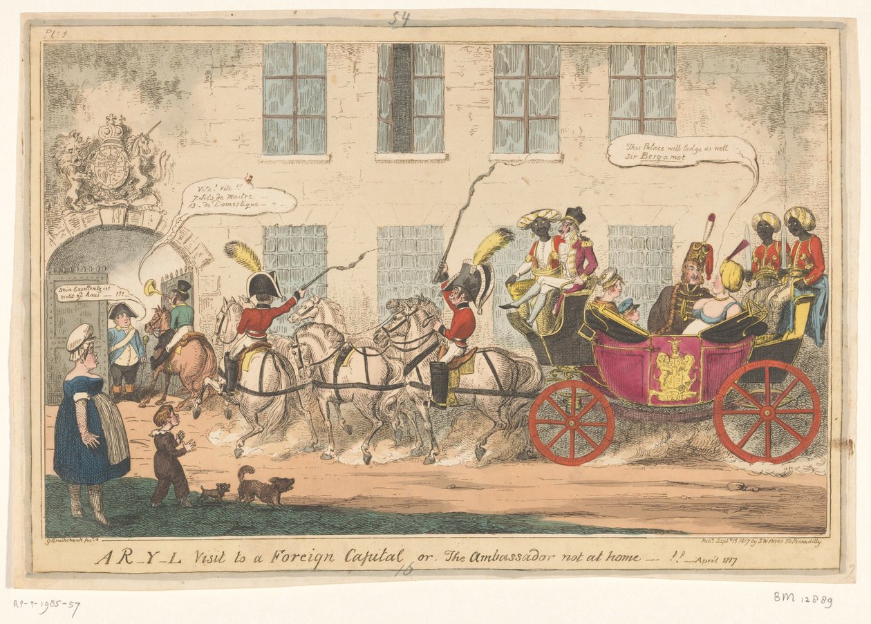Caricature de la princesse Caroline, 1817 - George Cruikshank
