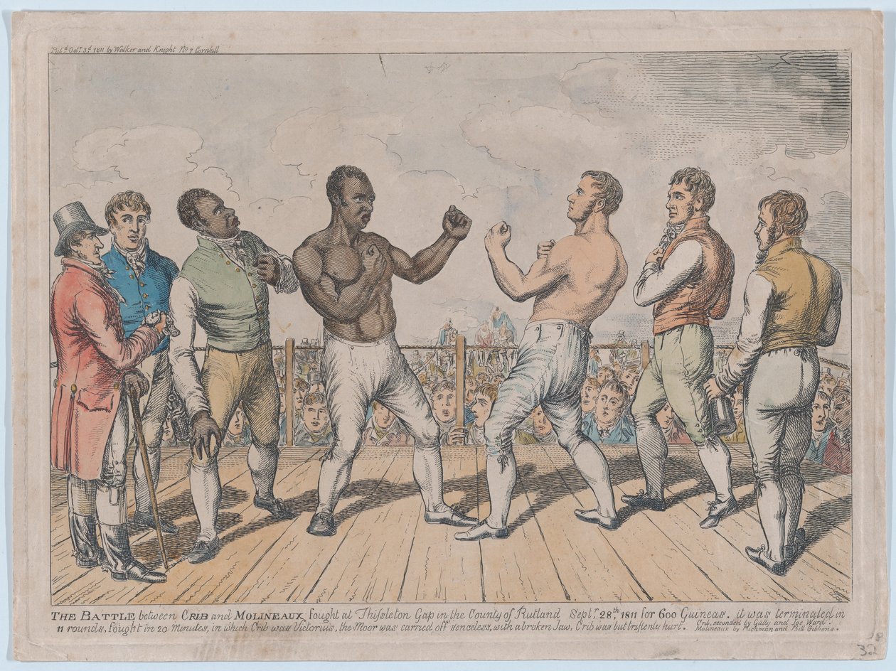 La bataille entre Cribb et Molineaux, 28 septembre 1811 - George Cruikshank