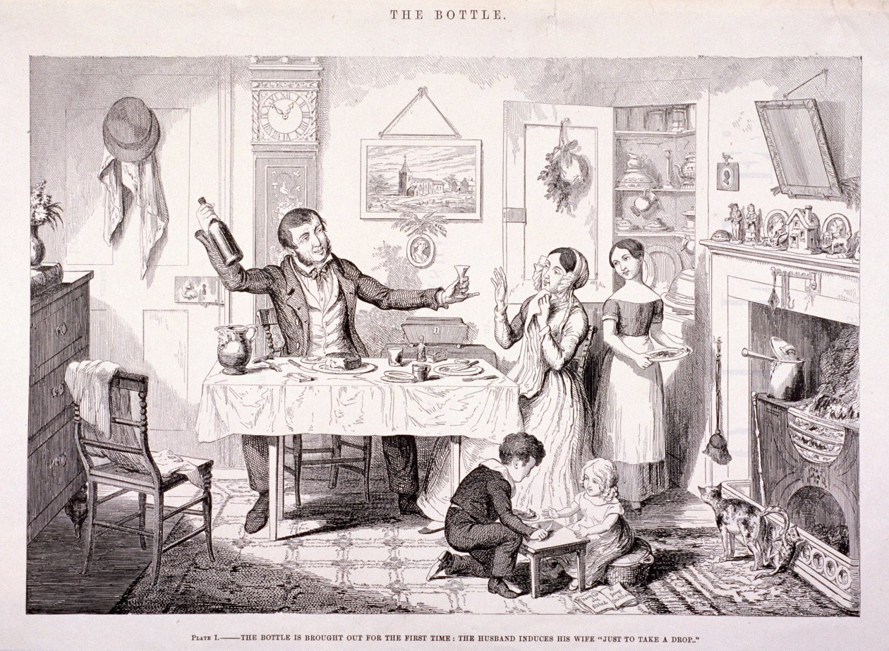 La Bouteille, 1847 - George Cruikshank