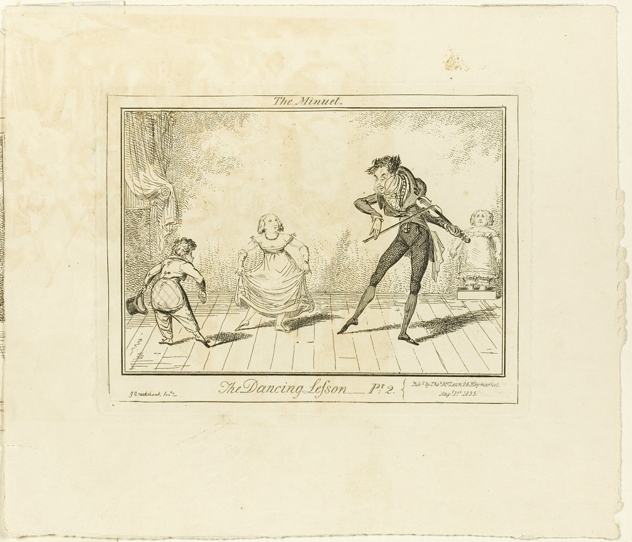 La leçon de danse, partie 2 : Le menuet - George Cruikshank
