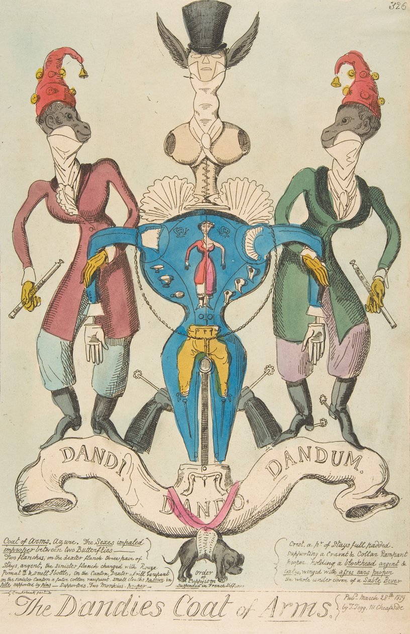 Les armoiries des dandies, 28 mars 1819 - George Cruikshank