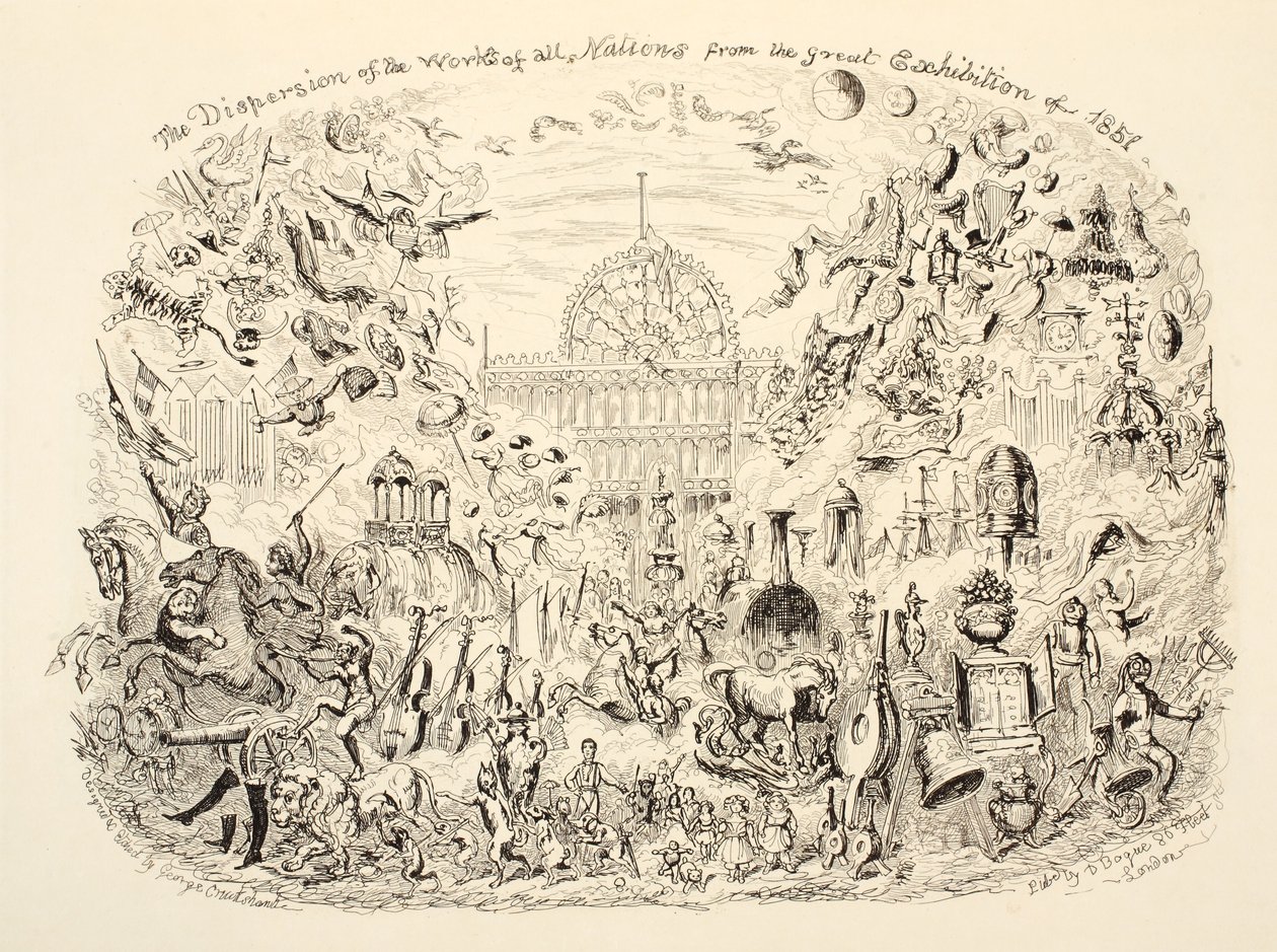 La dispersion des œuvres de toutes les nations de la Grande Exposition de 1851, pub. 1851 - George Cruikshank