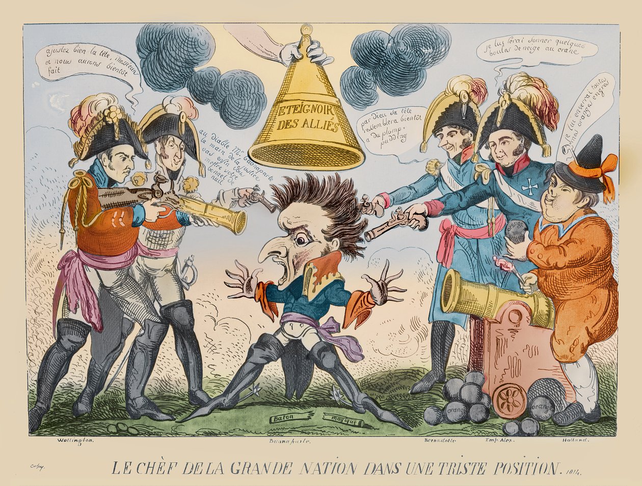 La tête de la grande nation dans une situation étrange, 1813 - George Cruikshank