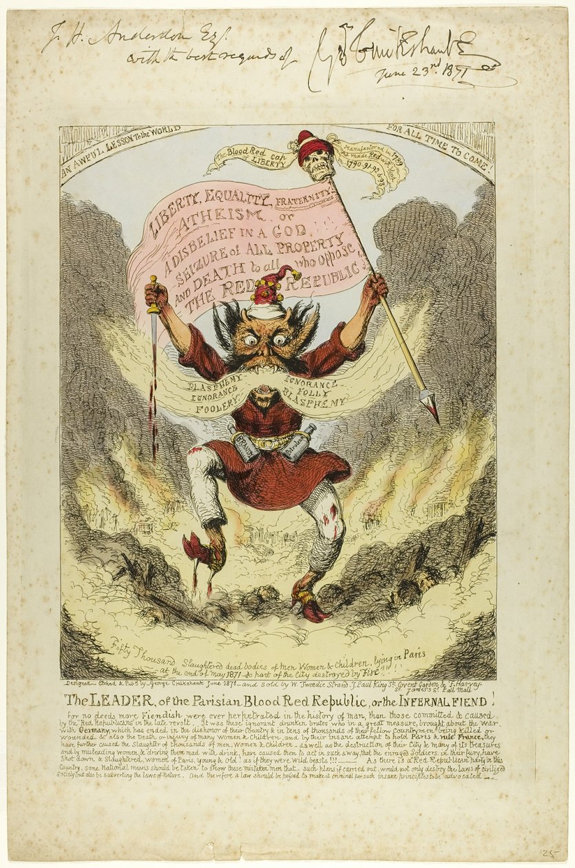 Le chef de la République parisienne rouge sang - George Cruikshank