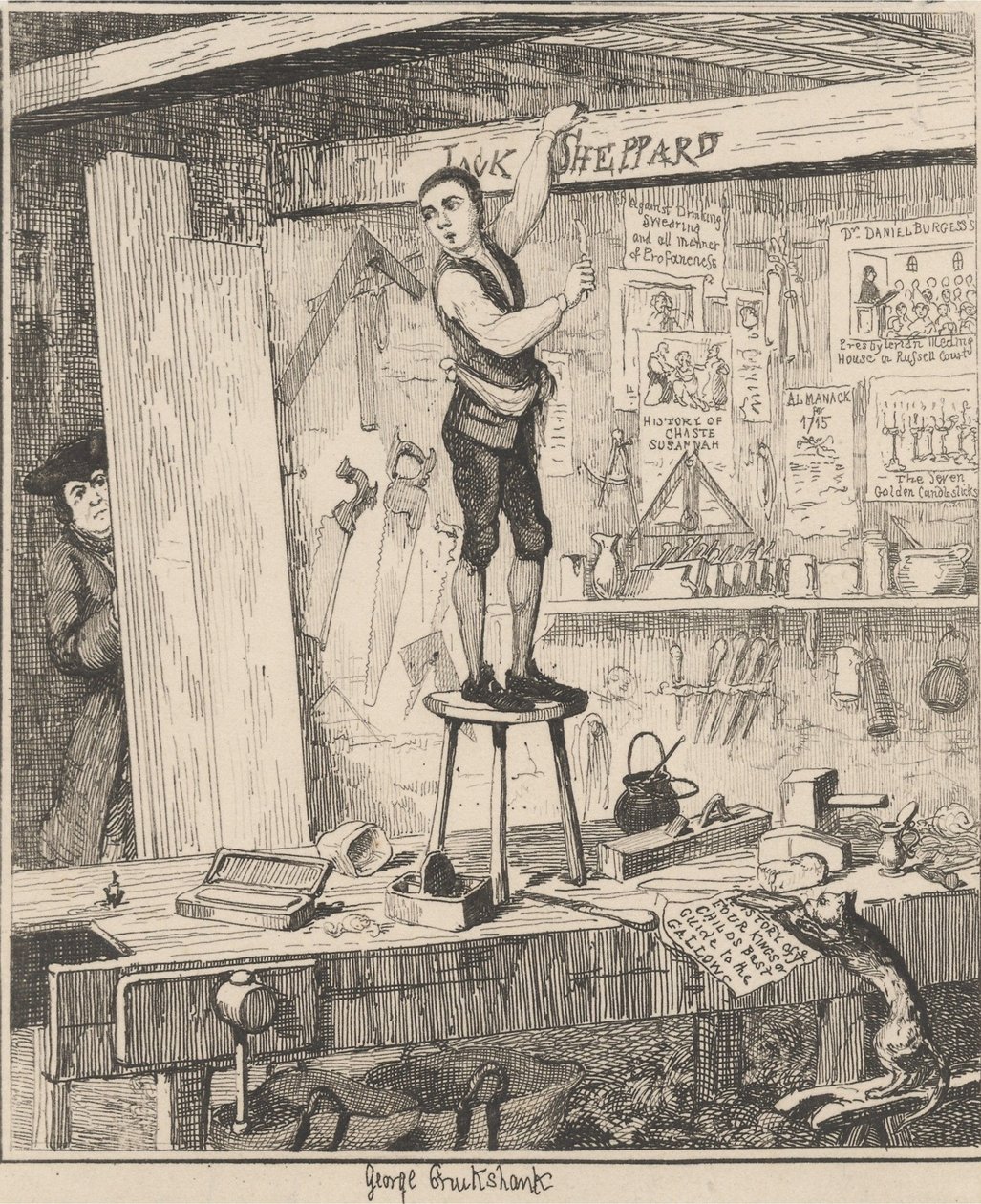 Le nom sur les poutres - George Cruikshank
