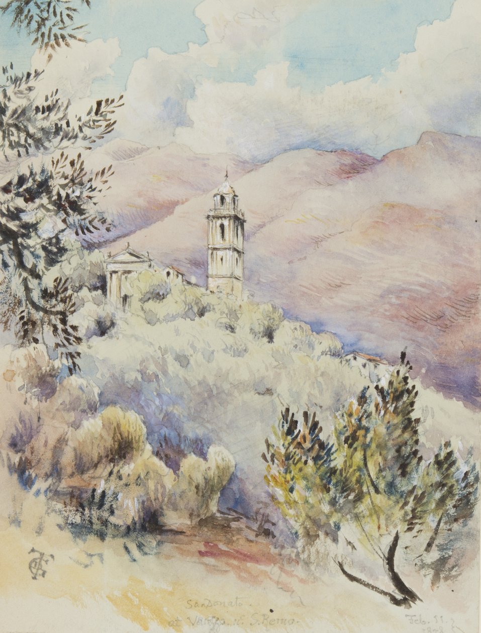 Église de San Donato, Varezzo, près de San Remo, 11 février 1878 - George Douglas Tinling