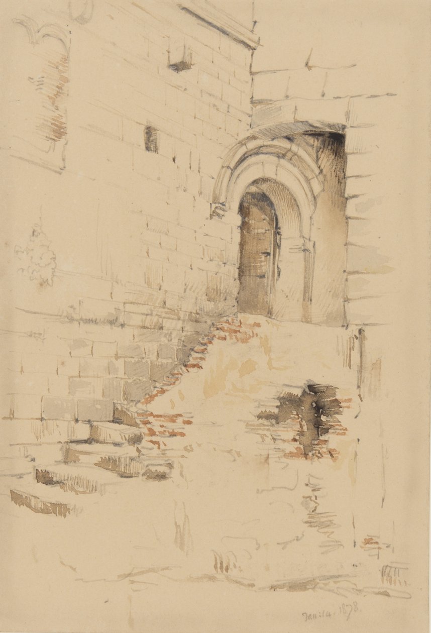 Dans une cour adjacente à S. Siro, San Remo, janvier 1878 - George Douglas Tinling
