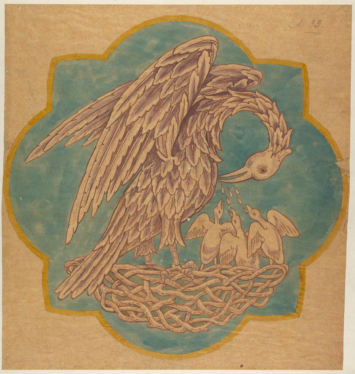 Dessin pour décoration de Cope ou mur peint - George Edmund Street