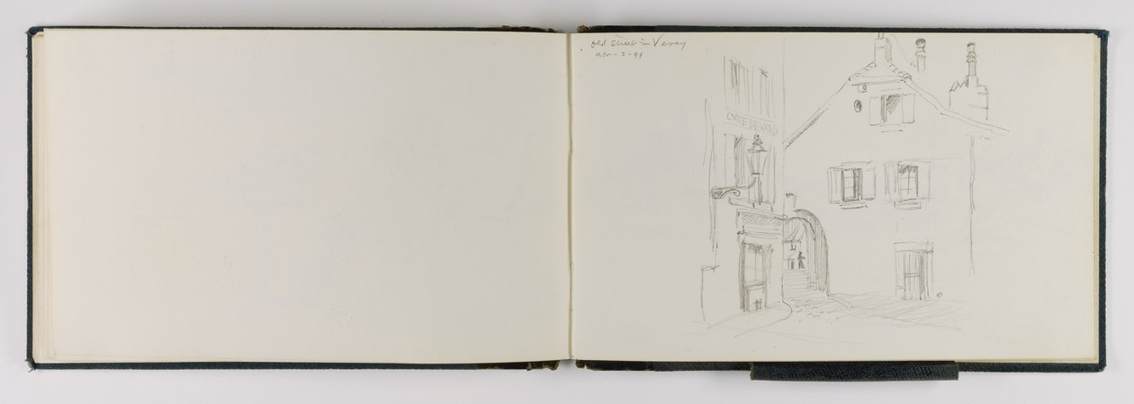 (Carnet de croquis) Vieille rue à Vevey - George Elbert Burr