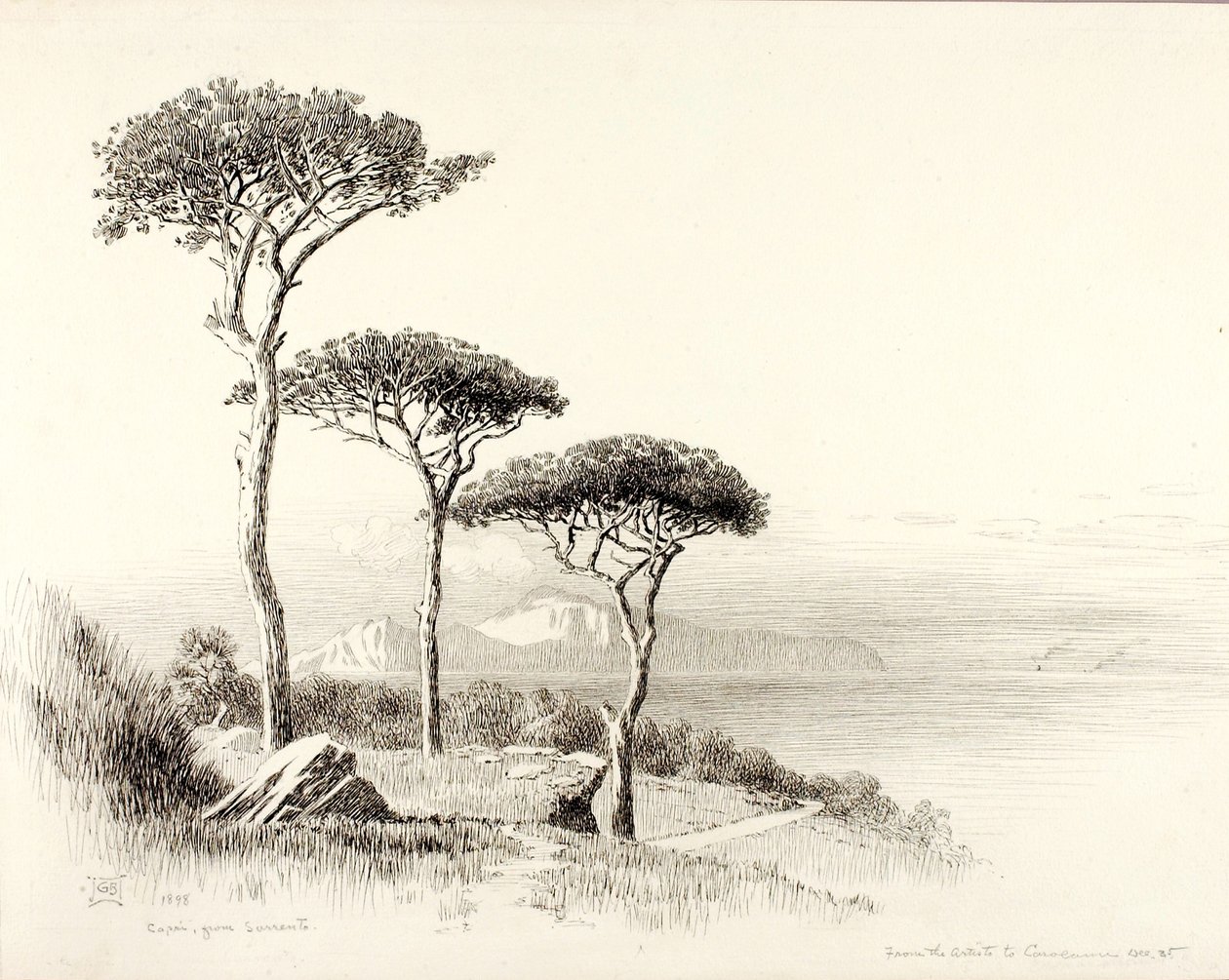 Capri depuis Sorrente - George Elbert Burr