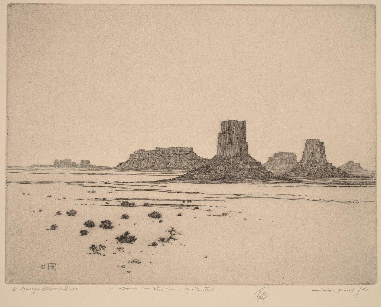Aube dans le pays des buttes - George Elbert Burr