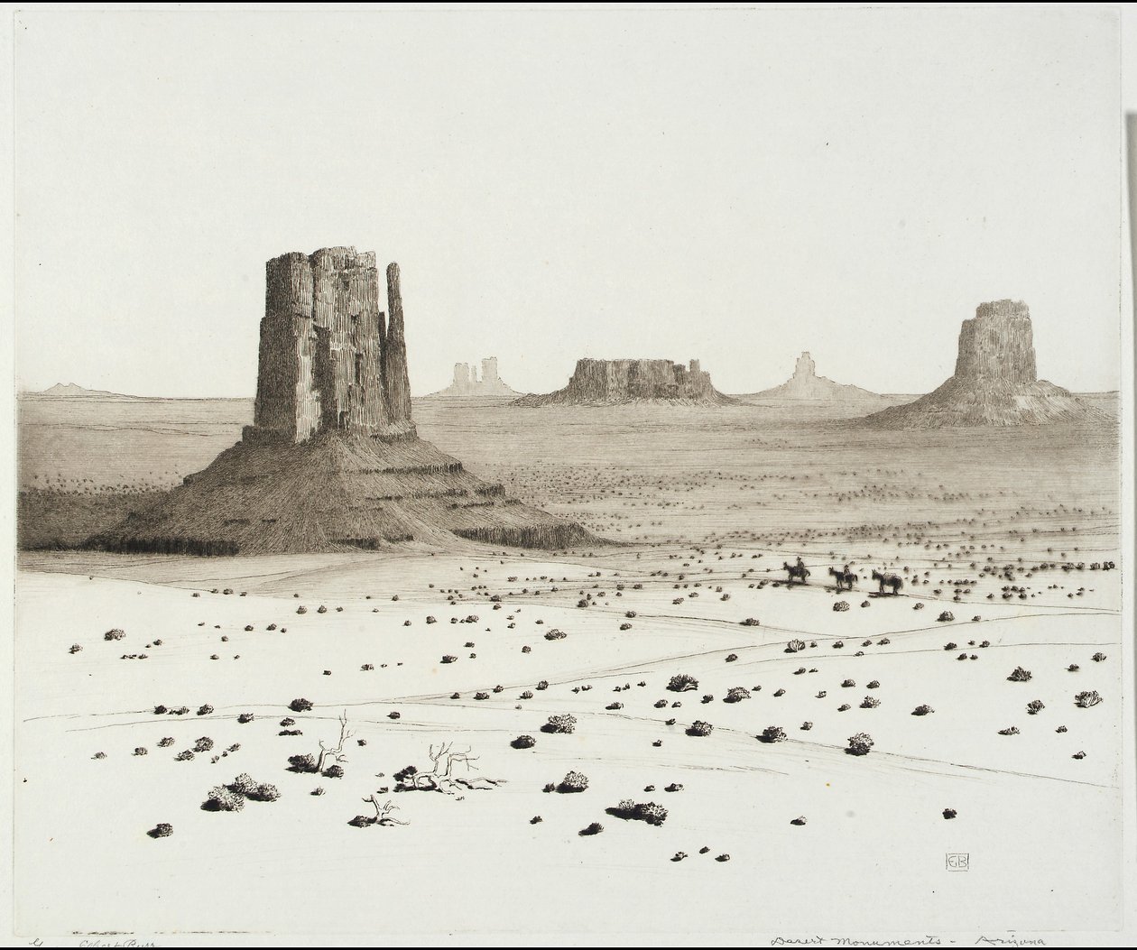 Monuments du désert, Arizona - George Elbert Burr