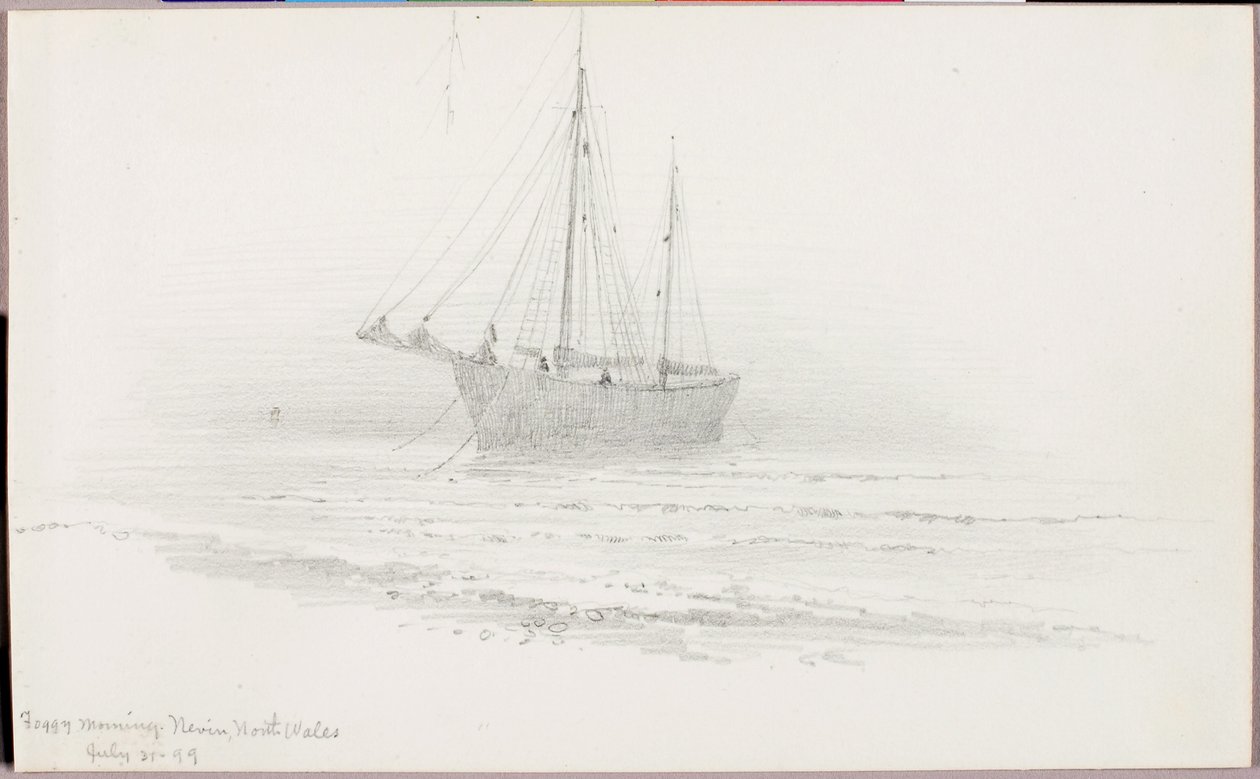 Matin brumeux, Nevin, Nord du Pays de Galles - George Elbert Burr