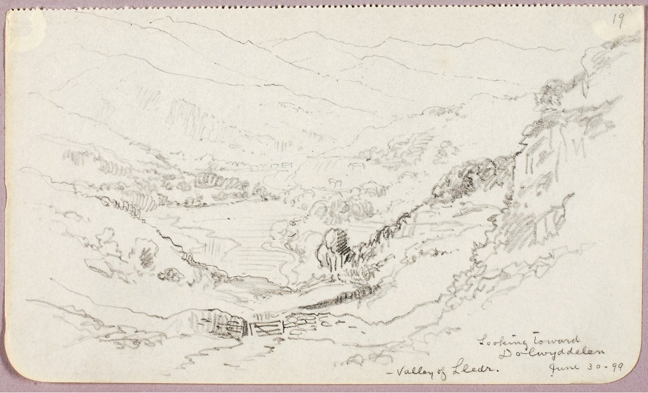 Vue sur Dolwyddelan, vallée de Lledr - George Elbert Burr