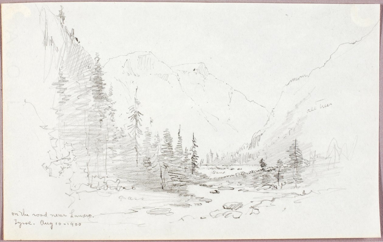 Sur la route près de Landro, Tyrol - George Elbert Burr