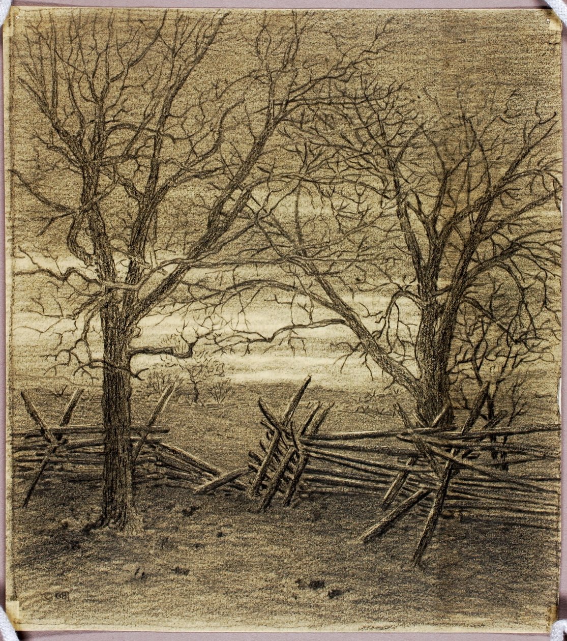 Sans titre, dessin de transfert pour novembre - George Elbert Burr