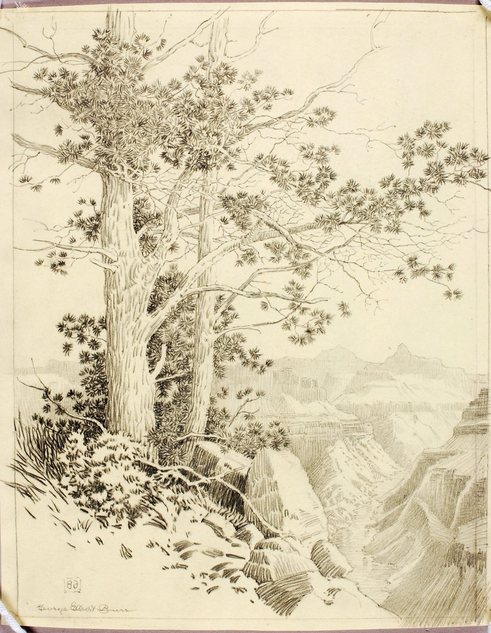 Sans titre (dessin de report pour impression) - George Elbert Burr