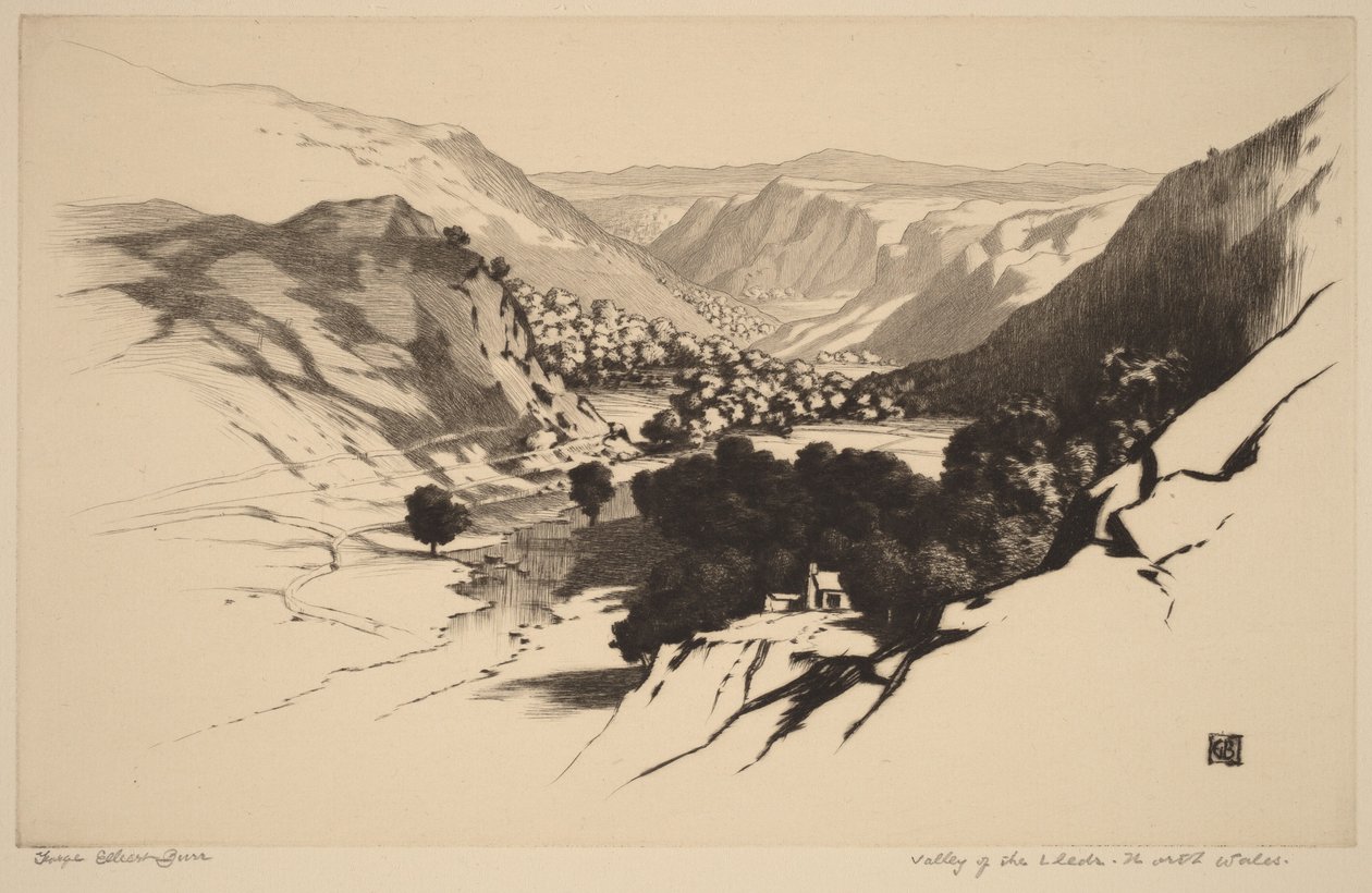 Vallée de la Lledr, pays de Galles du Nord (n° 1) - George Elbert Burr