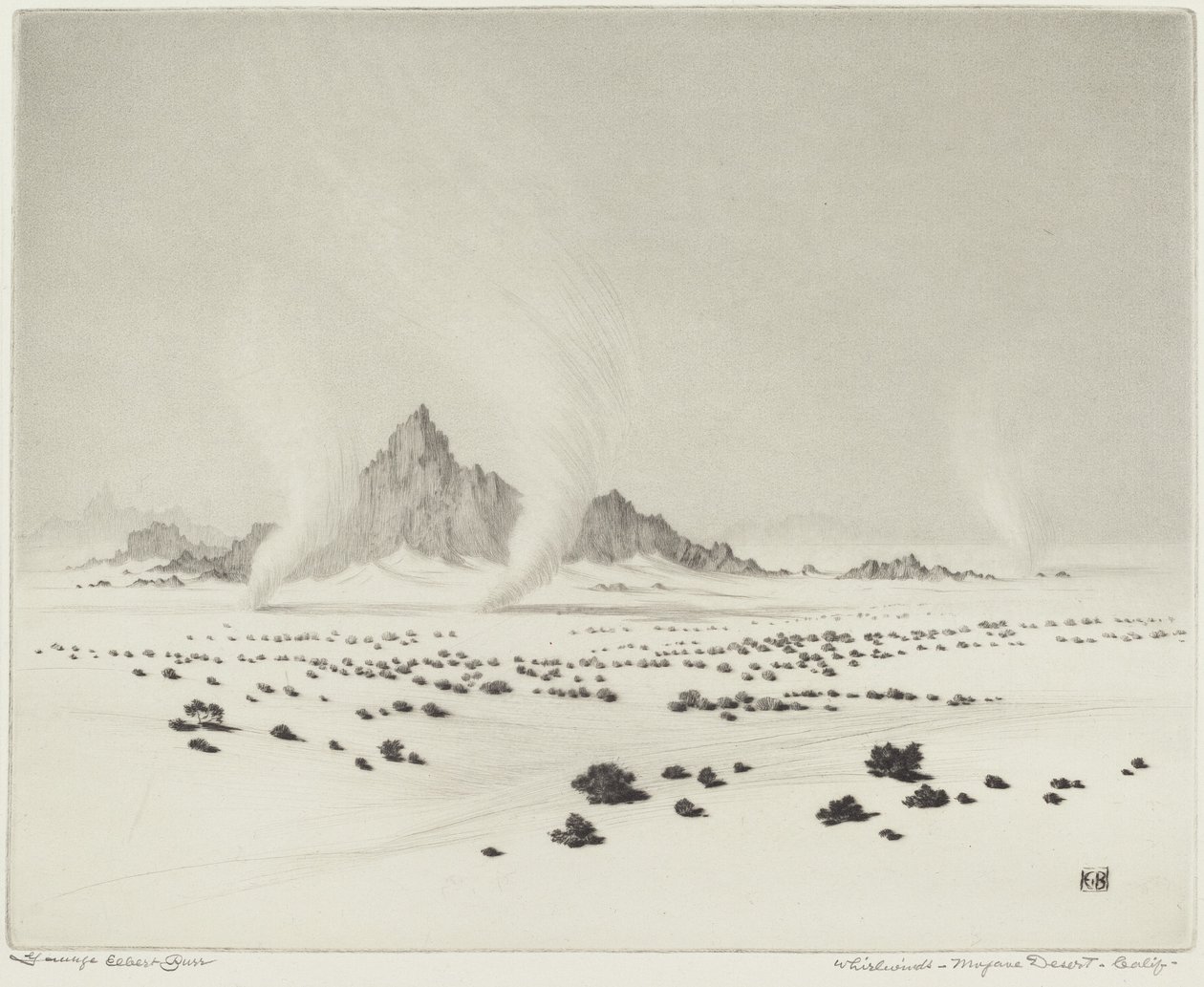 Tourbillons, désert de Mojave, Californie (n°3) - George Elbert Burr