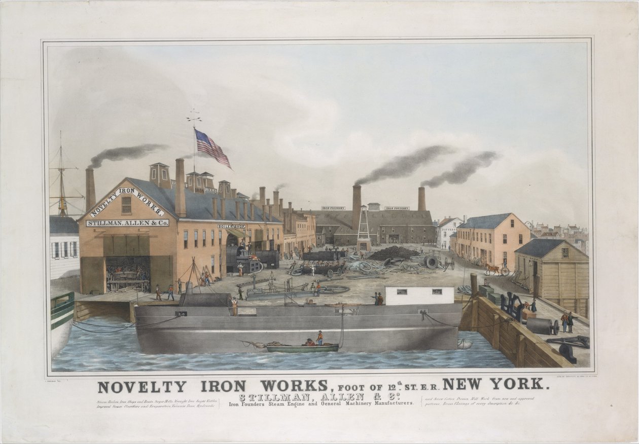 Usine de fer de la rue 12 E.R. New York. Stillman, Allen & Co., fondeurs de fer - George Endicott