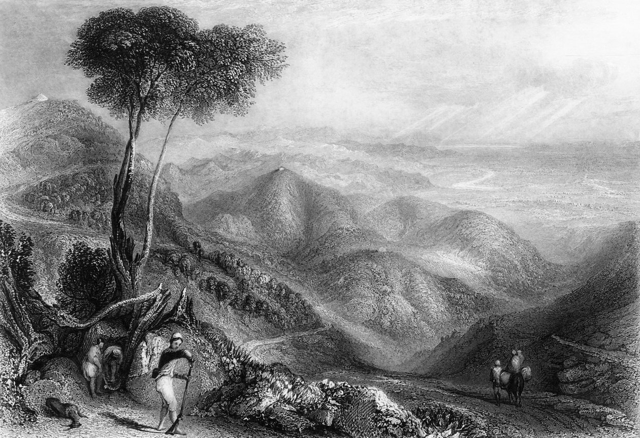 Vallée du Dhoon, depuis la crête de Landour - George Francis White