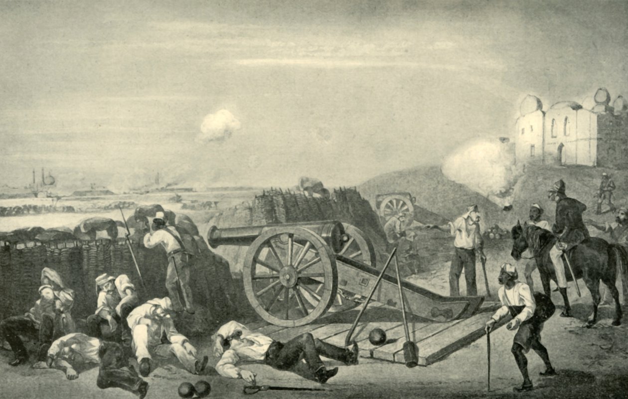 Une journée difficile dans les batteries avant Delhi, 1857, 1901 - George Francklin Atkinson
