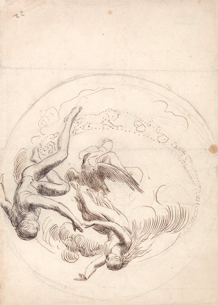 Étude pour une Décoration de Plafond Circulaire - George Frederic Watts