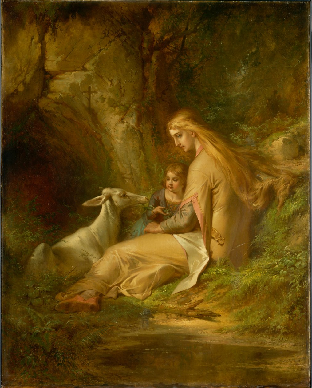 Sainte Geneviève de Brabant dans la forêt, années 1860 - George Frederick Bensell