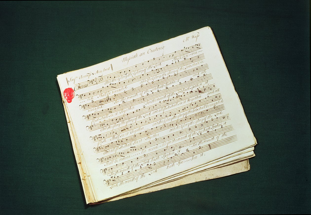 Partition originale du Messie - George Frederick Handel