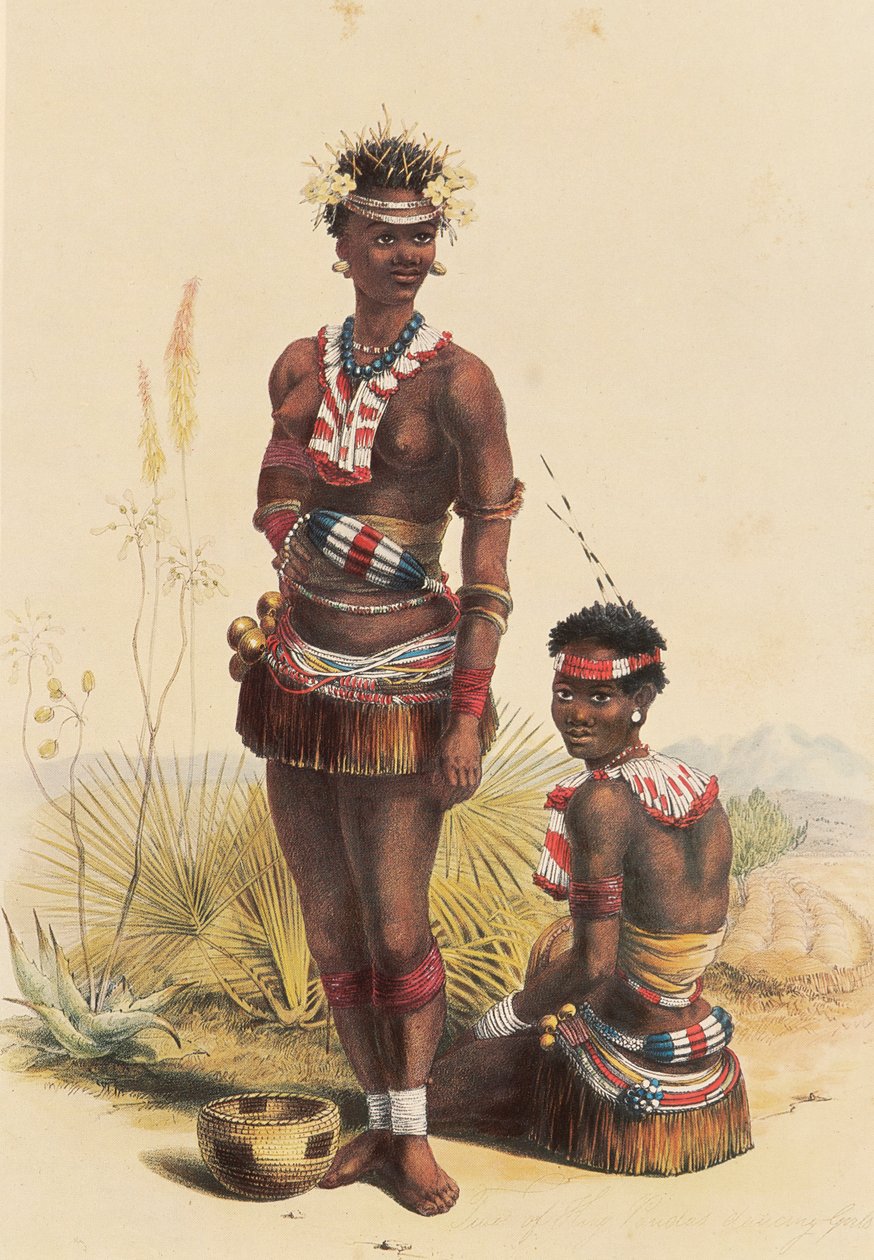 Les danseuses du roi Panda (Mpande) - George French Angas