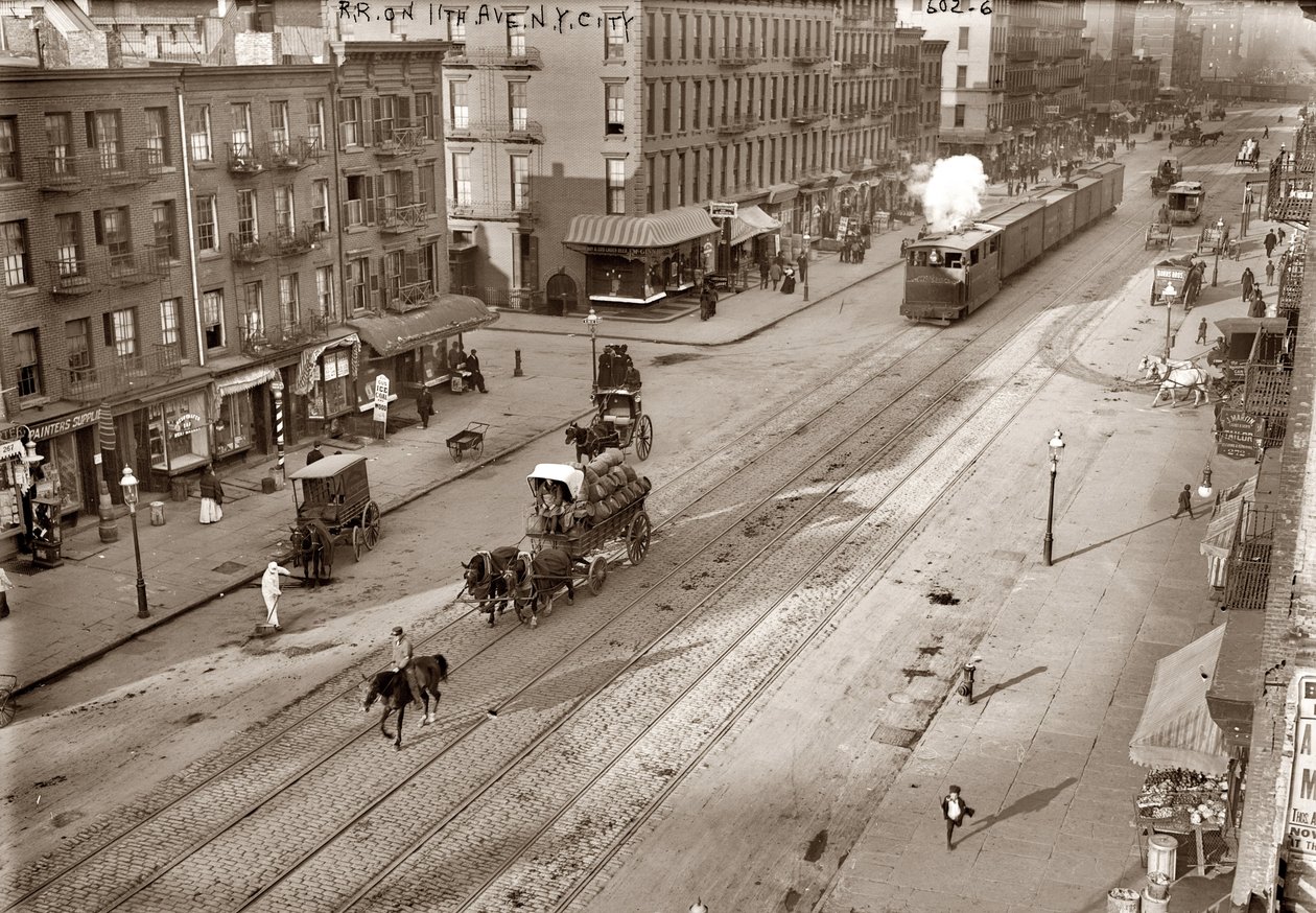 Eleventh Avenue et New York Central Railroad - George Grantham   Bain News Service Bain
