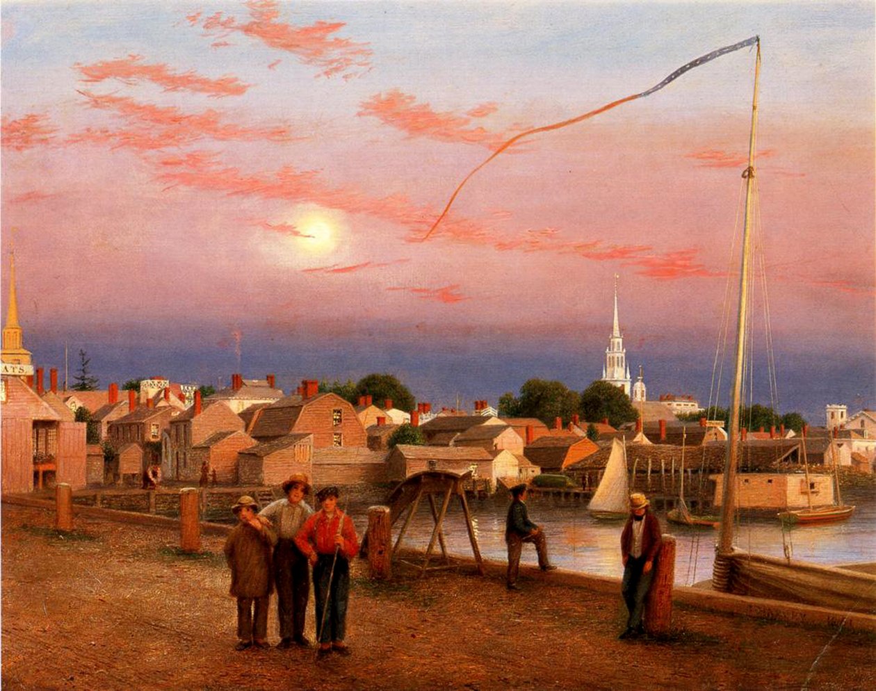 Newport, fin de journée, 1851 - George Harvey