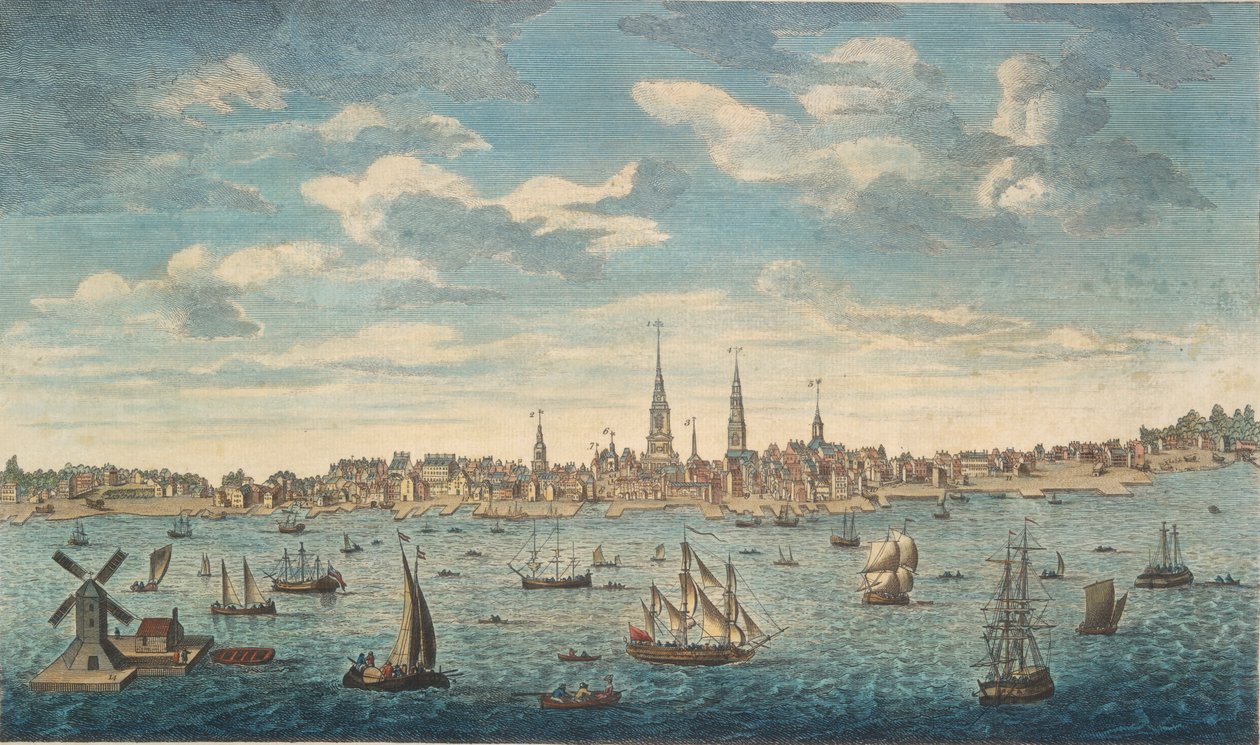 Vue prospective est de la ville de Philadelphie, dans la province de Pennsylvanie, en Amérique du Nord: prise du rivage du New Jersey - George Heap