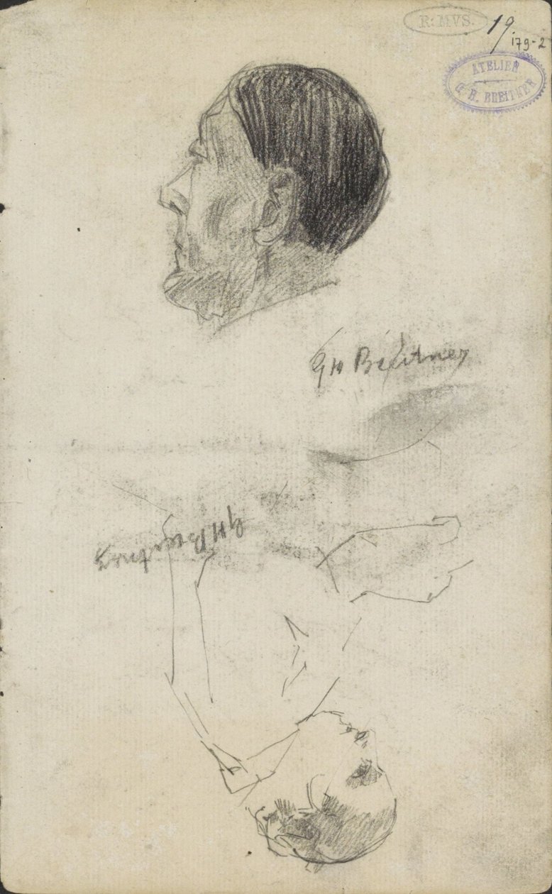 Deux études de figures - George Hendrik Breitner (signed by artist)