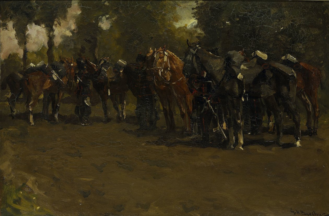 Cavalerie au repos - George Hendrik Breitner