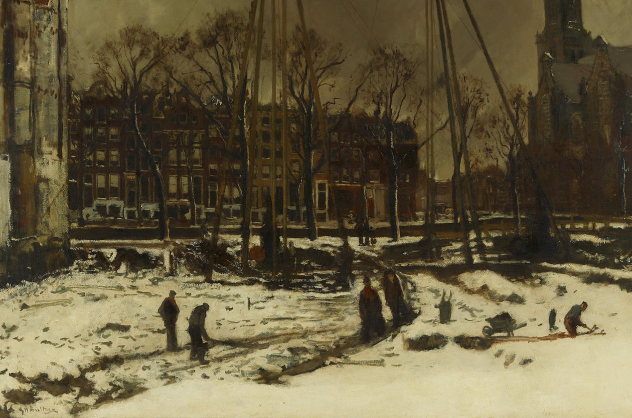 Perçage de la Raadhuisstraat en hiver - George Hendrik Breitner