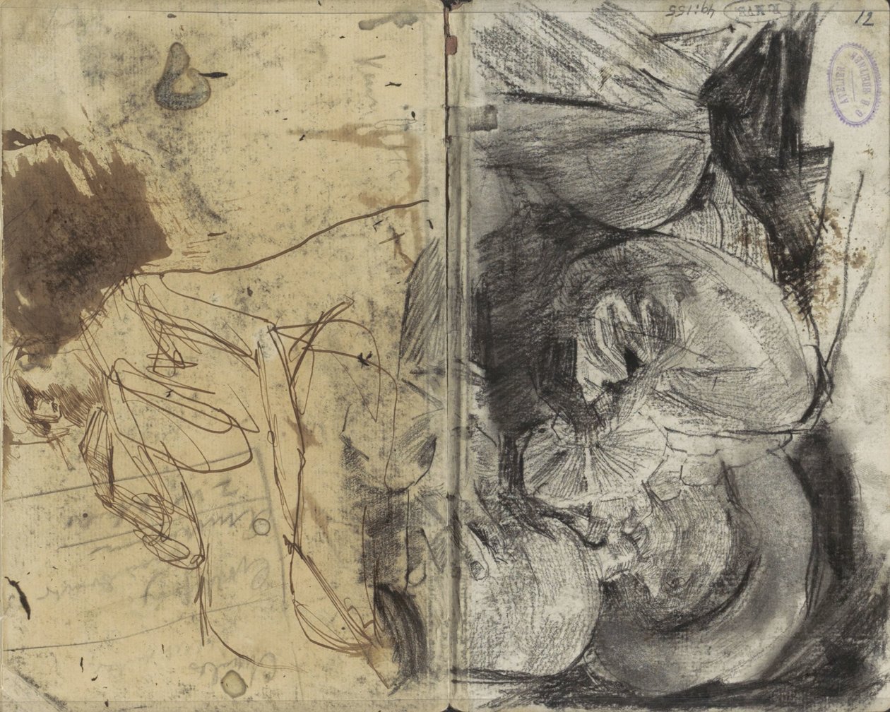Homme buvant en vêtements du XVIIe siècle et un homme assis - George Hendrik Breitner