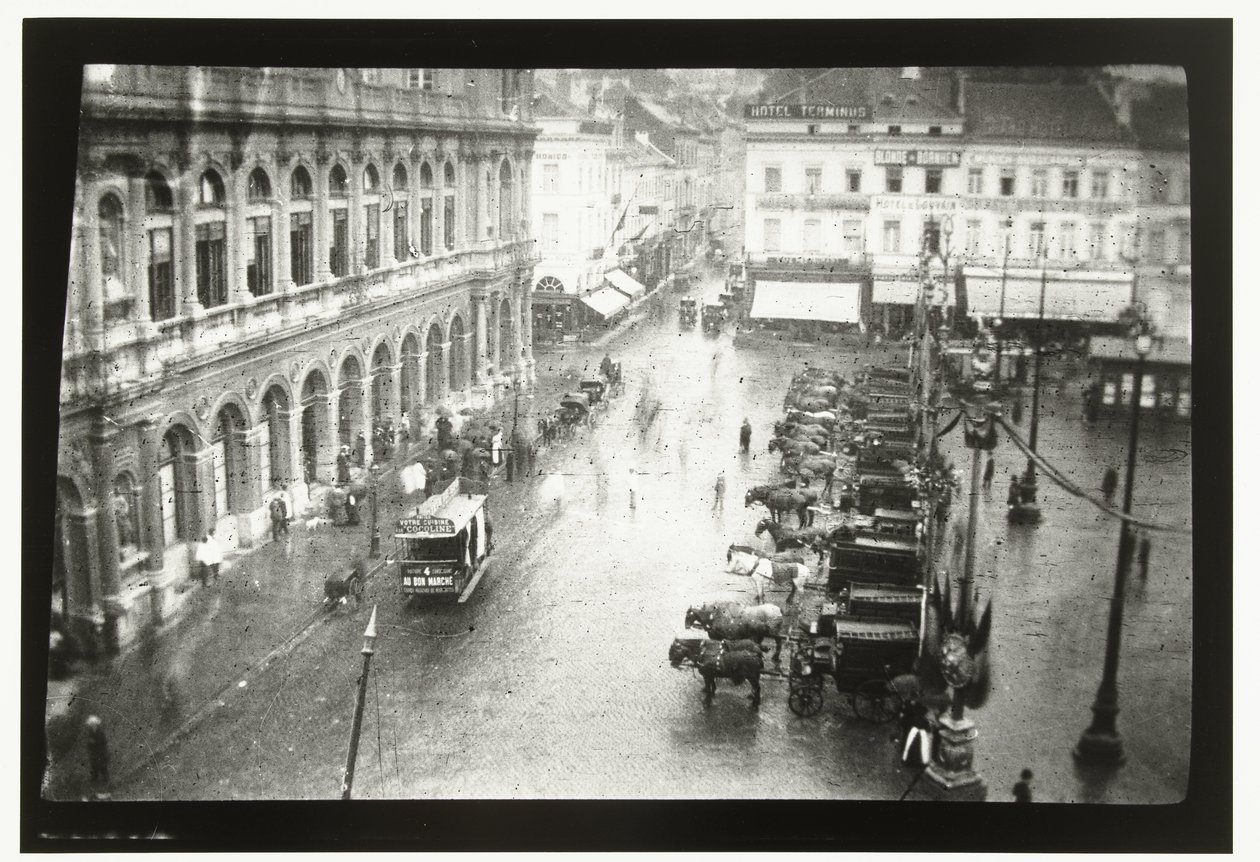 Vue de la gare de Bruxelles-Nord et de la place Rogier à Bruxelles - George Hendrik Breitner